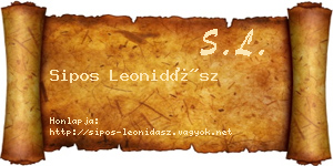 Sipos Leonidász névjegykártya
